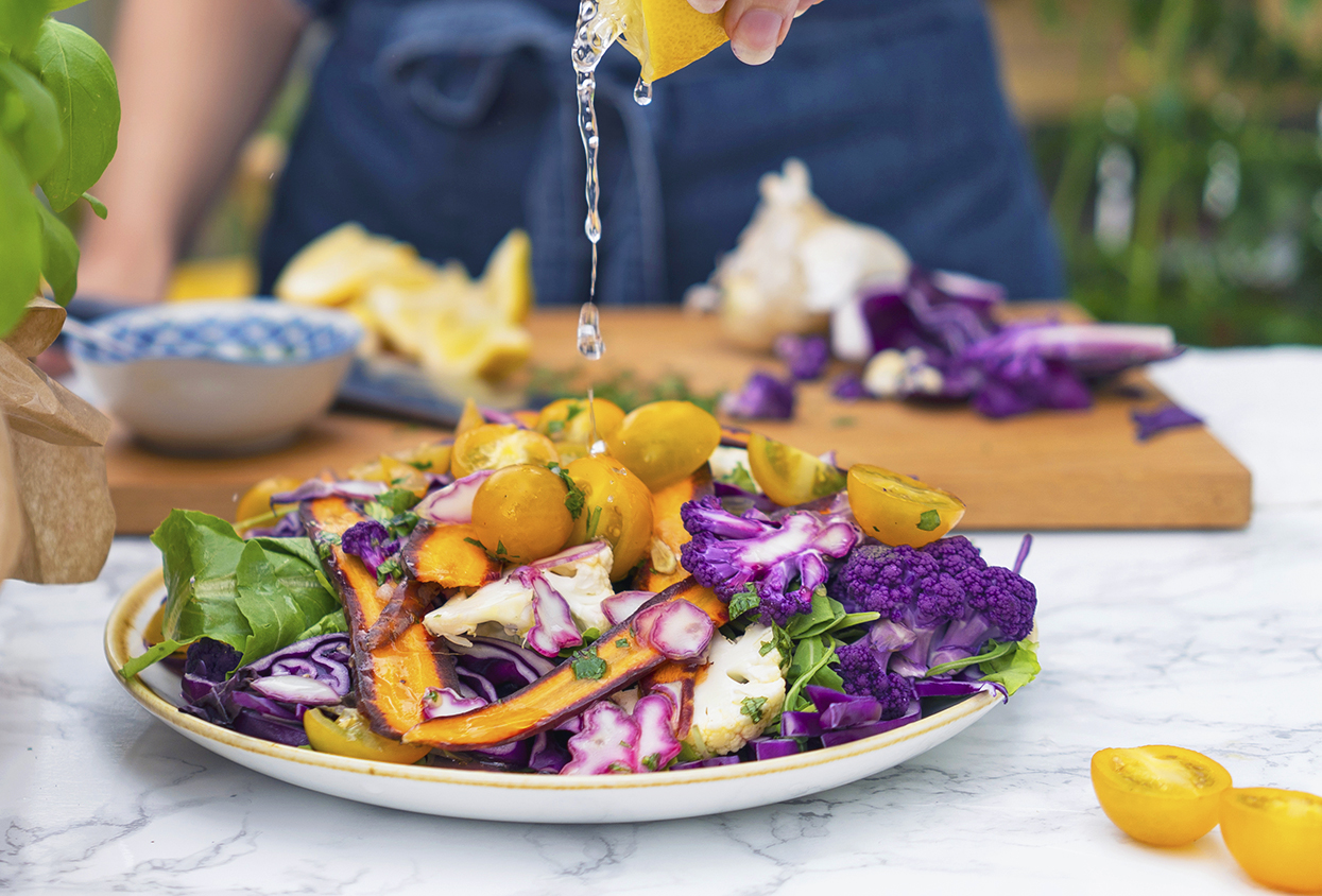 sallad med gröna blad